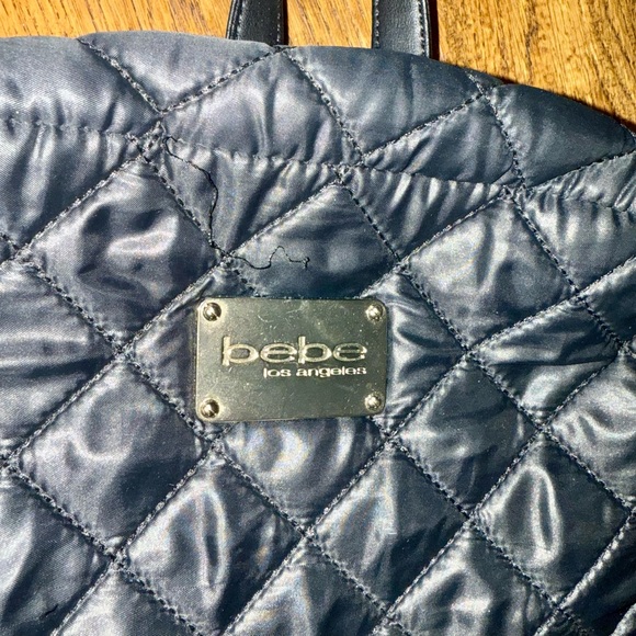 bebe Black Quilted Backpack with Rounded Top and Structured Design - Picture 3 of 3